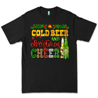 Black cold beer and christmas cheer with beer bottles Premium Tee - AdoDesignShop