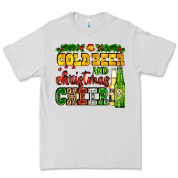 Dove Grey cold beer and christmas cheer with beer bottles Premium Tee - AdoDesignShop