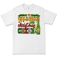 White cold beer and christmas cheer with beer bottles Premium Tee - AdoDesignShop