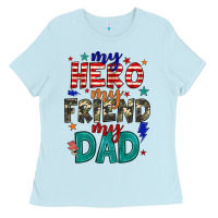 Baby Blue my hero my friend my dad Ladies Tee - JahusDesignShop