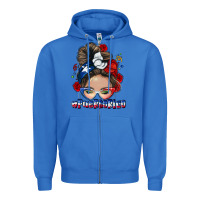 True Royal Puerto Rico messy bun Zipper Hoodie - NancyCooperArtShop