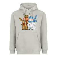 Moon Dust christmas reindeer snowman Heavyweight Hoodie - CowGirlArtShop