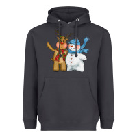 Smoke christmas reindeer snowman Heavyweight Hoodie - CowGirlArtShop