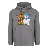 Storm christmas reindeer snowman Heavyweight Hoodie - CowGirlArtShop