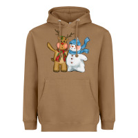 Toasted Coconut christmas reindeer snowman Heavyweight Hoodie - CowGirlArtShop