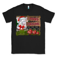 Black merry Christmas pig Classic Tee - CowhideDigitalArt