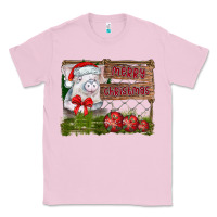 Bubblegum Pink merry Christmas pig Classic Tee - CowhideDigitalArt