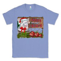 Colony Blue merry Christmas pig Classic Tee - CowhideDigitalArt