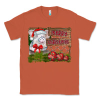 Copper merry Christmas pig Classic Tee - CowhideDigitalArt