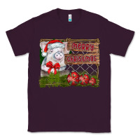 Plum merry Christmas pig Classic Tee - CowhideDigitalArt