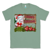 Sage merry Christmas pig Classic Tee - CowhideDigitalArt