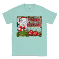 Seafoam merry Christmas pig Classic Tee - CowhideDigitalArt