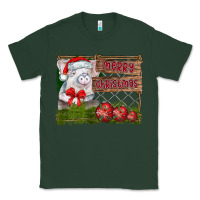 Sports Green merry Christmas pig Classic Tee - CowhideDigitalArt