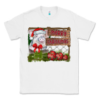 White merry Christmas pig Classic Tee - CowhideDigitalArt