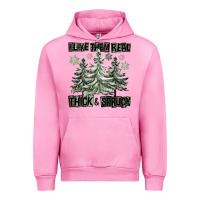 Fuchsia Pink I Like Them Real Thick And Sprucy Urban Hoodie - FaDigitalArtStudio