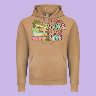So Many Books So Little Time Vintage Hoodie Designed By Maliassmallbusiness