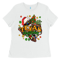 White texas christmas Ladies Tee - AdoDesignShop