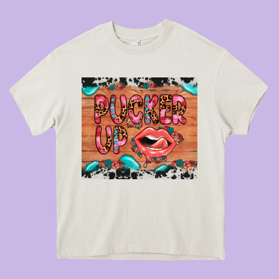 Pucker Up Heavy Core Tee Designed By Jahusdesignshop