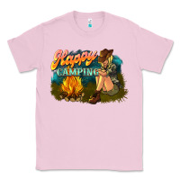 Bubblegum Pink happy camping Classic Tee - NancyCooperArtShop