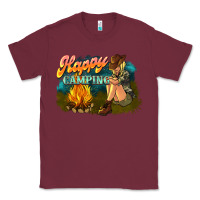 Burgundy happy camping Classic Tee - NancyCooperArtShop