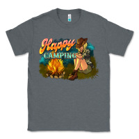 Charcoal Heather happy camping Classic Tee - NancyCooperArtShop