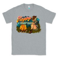 Heather Grey happy camping Classic Tee - NancyCooperArtShop
