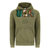 Vintage Olive usa basic bold font western Vintage Hoodie - Jasminsmagicworld