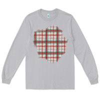 Moon Dust Christmas Tartan Patch Long Sleeve Tee - BundleAndBundleShop