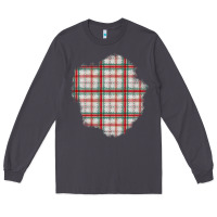Smoke Christmas Tartan Patch Long Sleeve Tee - BundleAndBundleShop