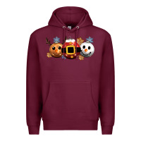 Burgundy christmas Premium Hoodie - CowGirlArtShop