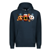 Navy christmas Premium Hoodie - CowGirlArtShop