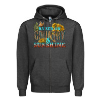 Raised On Country And Sunshine Zipper Hoodie | Teevron