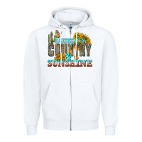 White Raised on Country and Sunshine Zipper Hoodie - texasbilliewilder