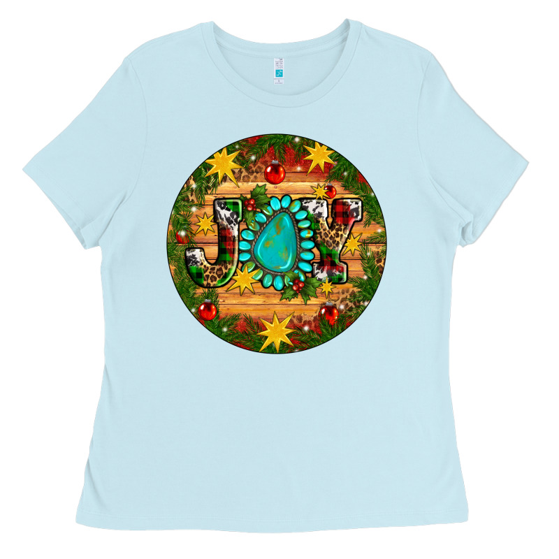 Christmas Gemstone Joy Ornament Ladies Tee by Artiststas | Teevron