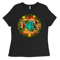 Black Christmas gemstone joy ornament Ladies Tee - Artiststas