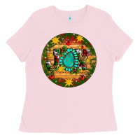 Bubblegum Pink Christmas gemstone joy ornament Ladies Tee - Artiststas