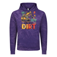 Cloud Purple just a boy who loves dirt Vintage Hoodie - MaliasSmallBusiness