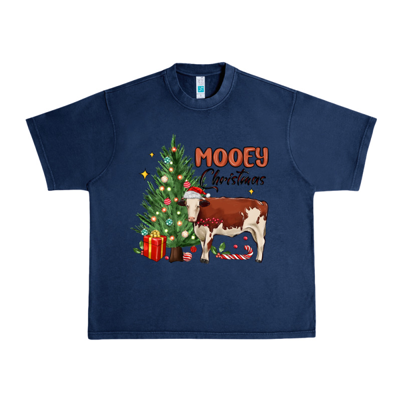 Mooey Christmas Urban Heavy Tee by MaliasSmallBusiness | Teevron