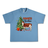 Pebble Blue mooey christmas Urban Heavy Tee - MaliasSmallBusiness