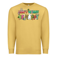 Antique Gold Don't worry be hoppy Easter Day Premium Sweatshirt - HowdyJamesFarm