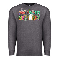 Charcoal Heather Don't worry be hoppy Easter Day Premium Sweatshirt - HowdyJamesFarm