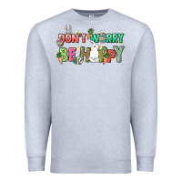 Heather Grey Don't worry be hoppy Easter Day Premium Sweatshirt - HowdyJamesFarm