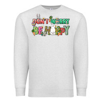 Oatmeal Heather Don't worry be hoppy Easter Day Premium Sweatshirt - HowdyJamesFarm