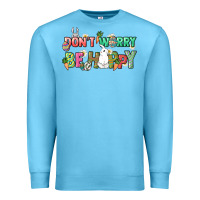 Ocean Blue Don't worry be hoppy Easter Day Premium Sweatshirt - HowdyJamesFarm