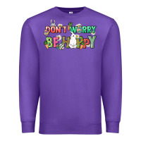 Purple Don't worry be hoppy Easter Day Premium Sweatshirt - HowdyJamesFarm