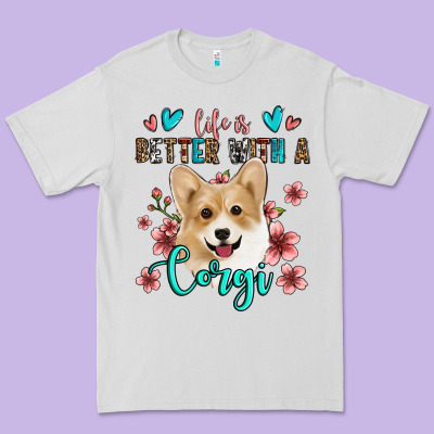 Life Is Better With A Corgi Premium Tee Designed By Jasminsmagicworld