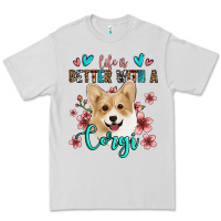 Dove Grey life is better with a corgi Premium Tee - Jasminsmagicworld
