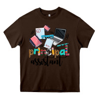 Chocolate Brown principal assistant Heavy Core Tee - AdoDesignShop