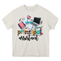 Cream principal assistant Heavy Core Tee - AdoDesignShop