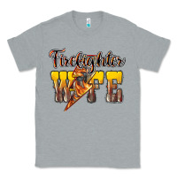 Heather Grey firefighter wife lightning bolt Classic Tee - NancyCooperArtShop